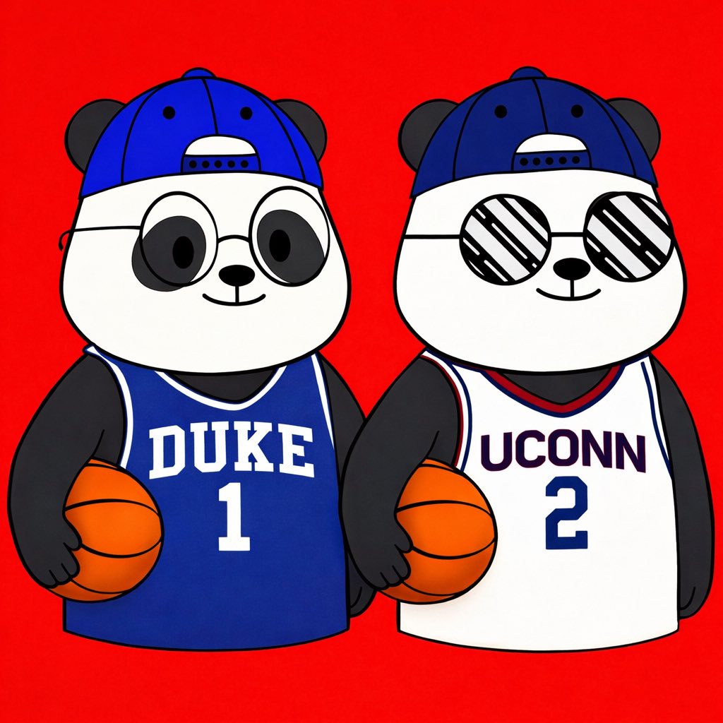 srel1229's tweet photo. #PANDU #PanduPandas #UCONNvsDuke #MarchMadness #EliteEight #UCONNHuskies #DukeBlueDevils #CollegeBasketball #SolanaMemes #PANDUNFT #AIPanda #CryptoMemes #Solana #BasketballMemes #GoHuskies #GoDuke #PANDUToTheMoon #Memecoin #NFTArt #LiveGame https://t.co/ei4v4Q1vc8