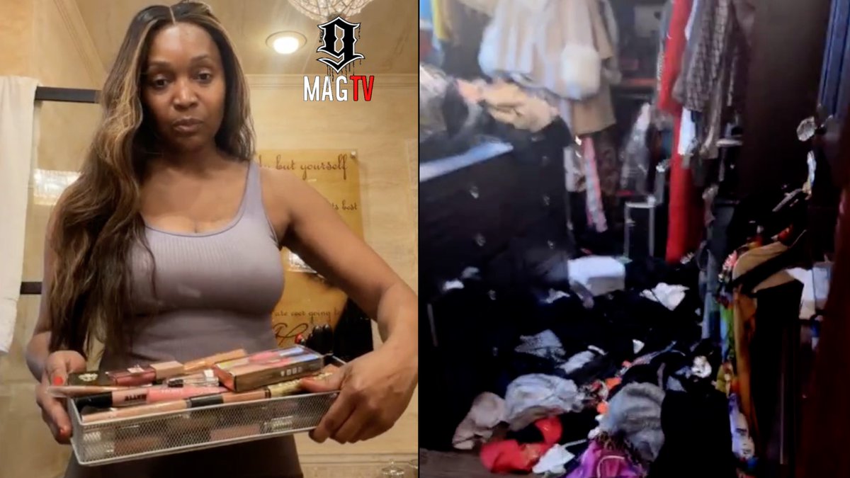BlackInkChi's tweet image. SEE VIDEO HERE: youtu.be/UD9sv2Au3IQ

Marlo Hampton Pulls Out A Department Store Full Of Designer From Her Closet While Moving! 🏡

#marlohampton #moving #closet