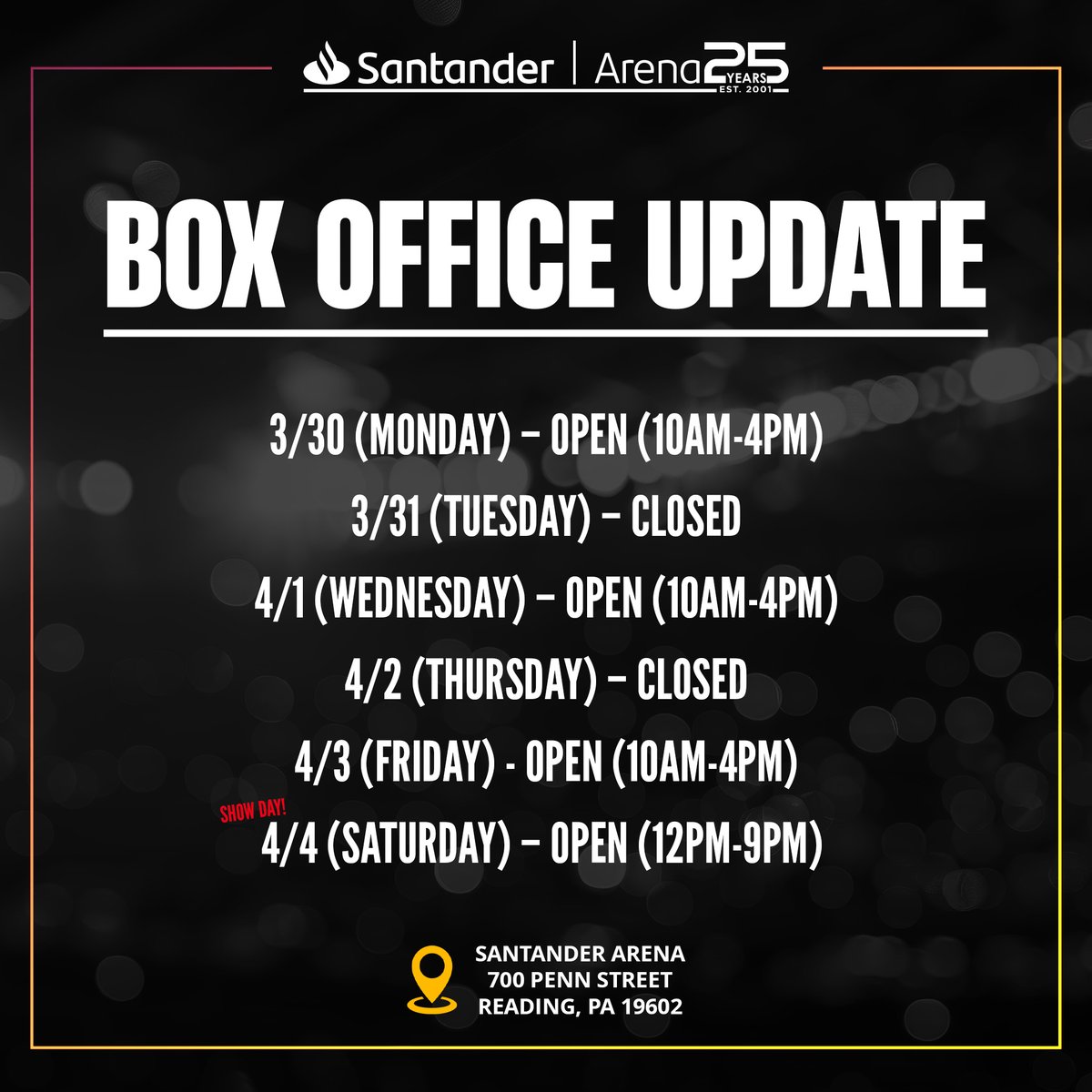 Santander Arena & Performing Arts Center tweet media