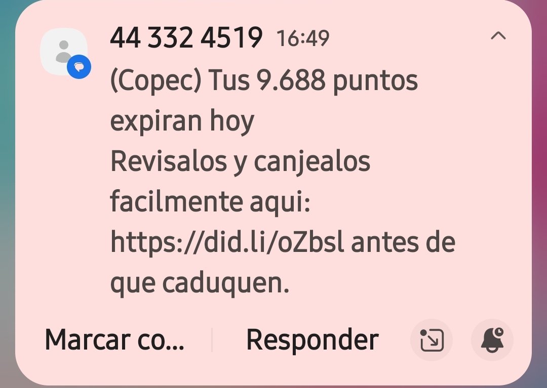 Kalo_Chick's tweet photo. @copec_cl Todas las.semanas llegan estos mensajes https://t.co/jvATLb5OJR