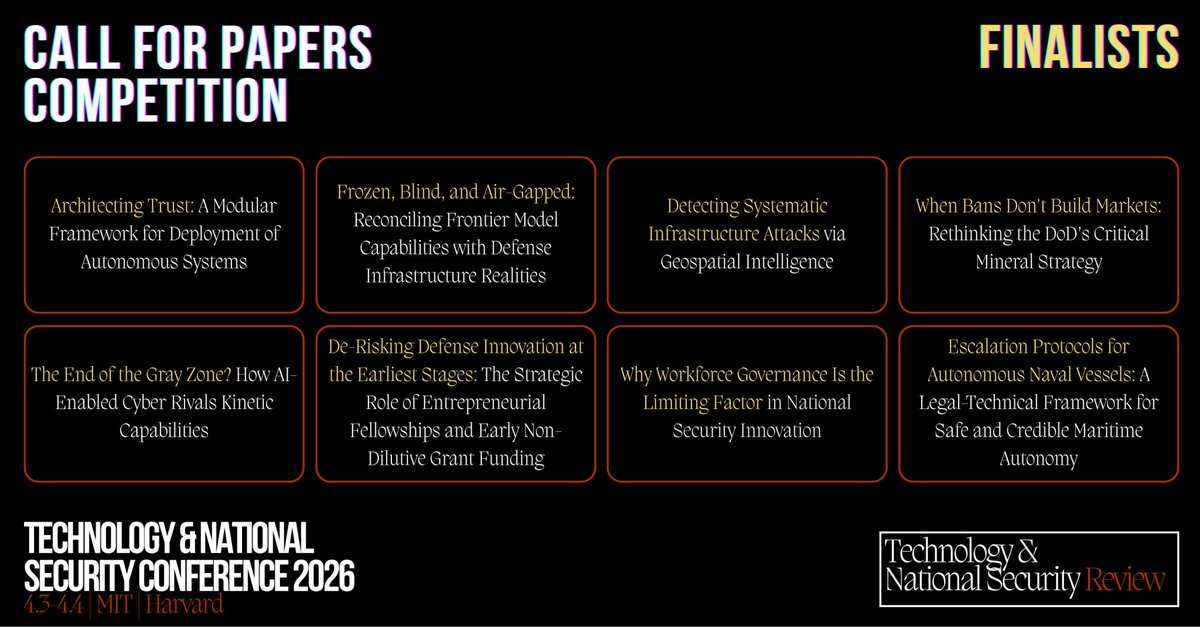 Technology & National Security Conference tweet media