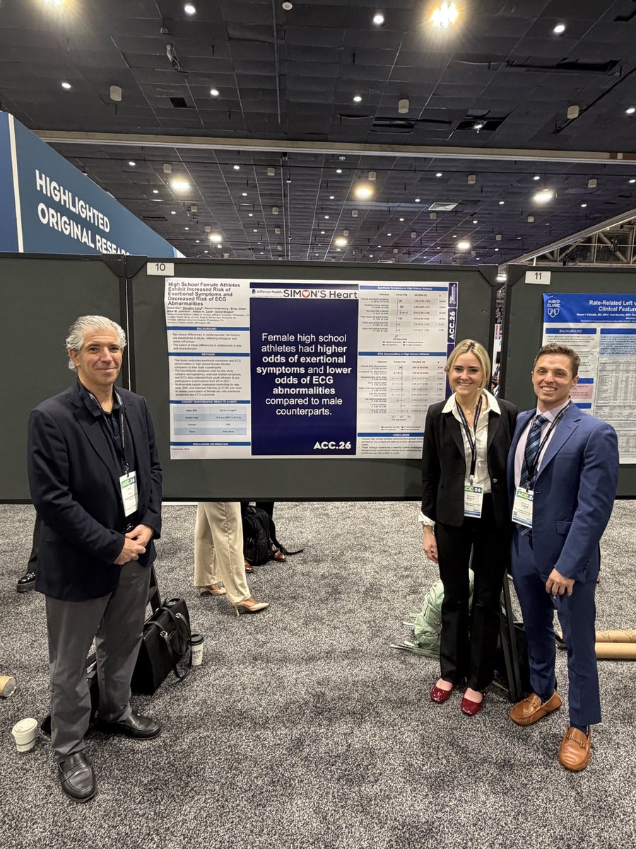 TJHeartFellows's tweet photo. Proud to see research from TJUH at American College of Cardiology Annual Scientific Session. From med students to faculty, the work shines—but the mentorship truly sets this program apart.

Grateful to be part of a team that invests in its people and science. #ACC #CardioX https://t.co/YpGGv1VK8e