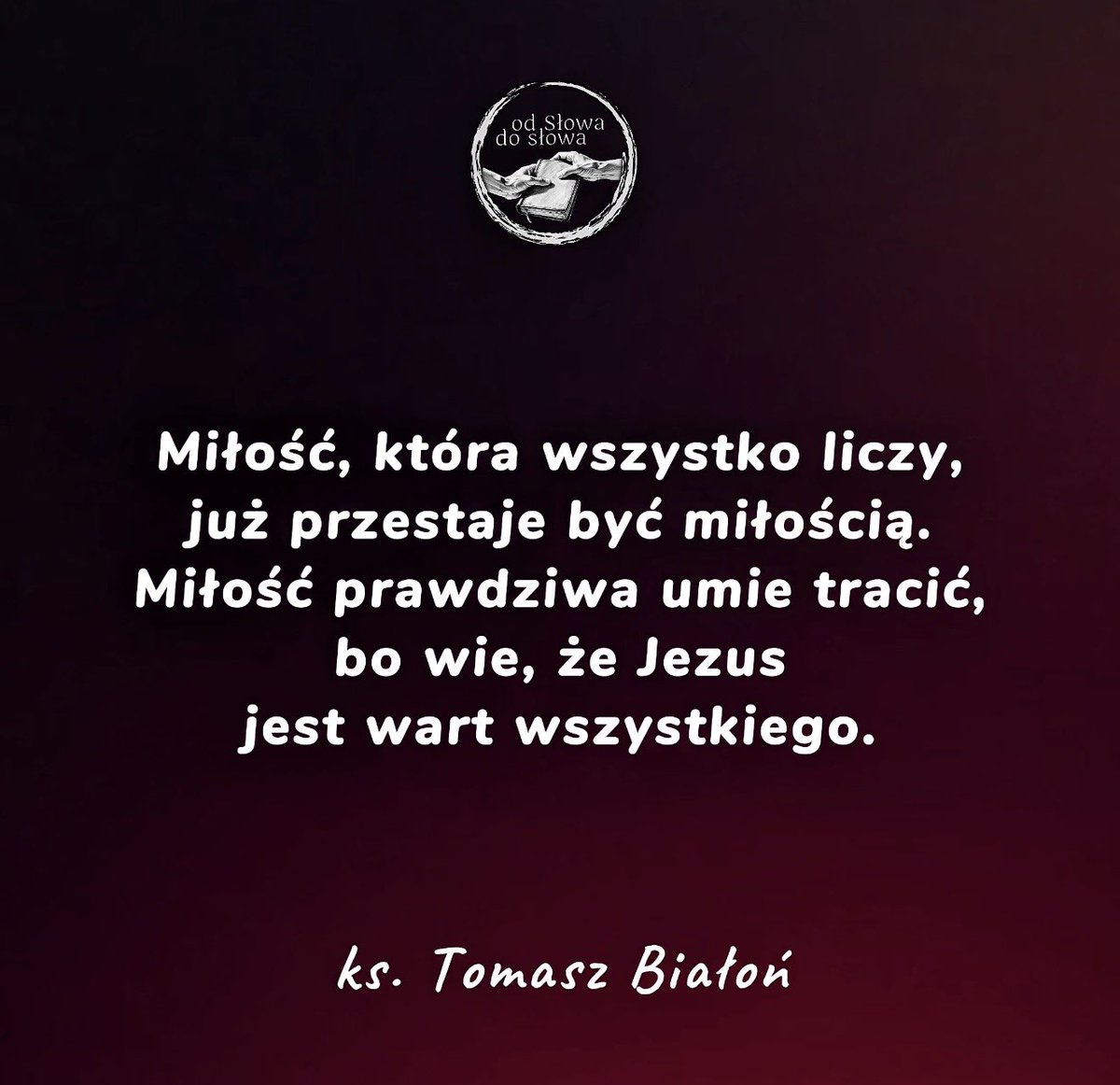 ks. Tomasz Białoń tweet media