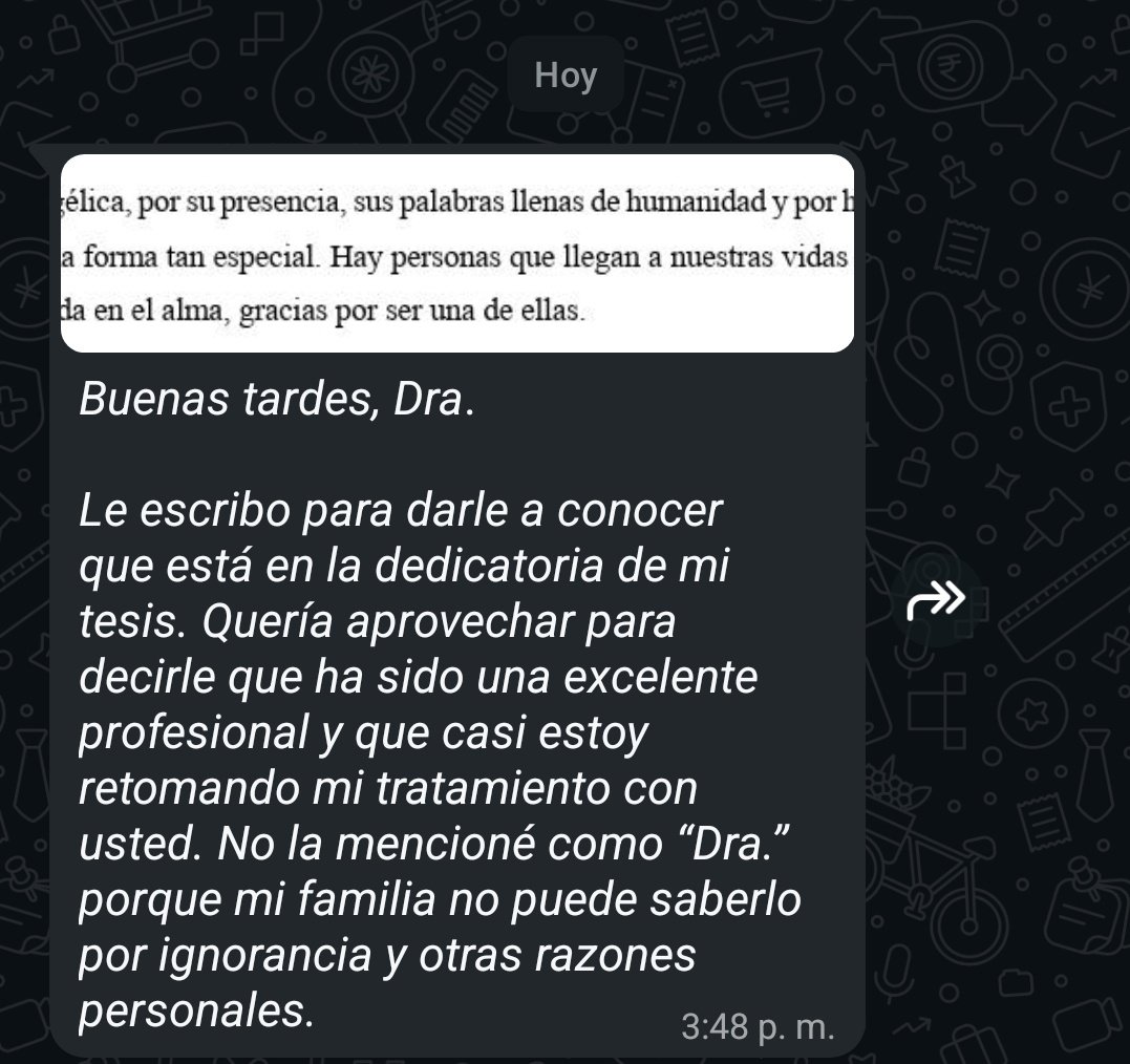 stephaniemokete's tweet photo. Nada, para que entiendan porque elegí ser Psiquiatra ☺️❤️ ... Deberían entender que esta especialidad no solo salva vidas, tiene todo lo bonito y cada paciente que atendemos lo llevamos en nuestros corazones 🙌 https://t.co/X82PDZKGhQ