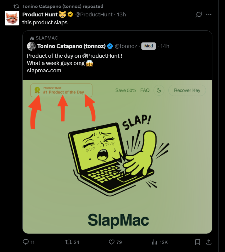 badapple_ws's tweet photo. Viral app, dev onboard, Product Hunt quoted our community, what else do you need? Aped https://t.co/f7imUKYB1q