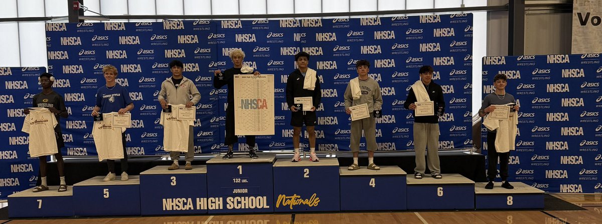 NHSCA High School Nationals. Coming back to PA with a National Champ and 3 other All-Americans!!
Kai Vielma 🥇 National Champion 
Tommy Gretz 4th place AA
Jake Lilley 5th place AA
Nolan Rice 8th place AA
Luke Lilley 4-2
Dano Smith 2-2
Karson Snyder 2-2
Congratulations!
