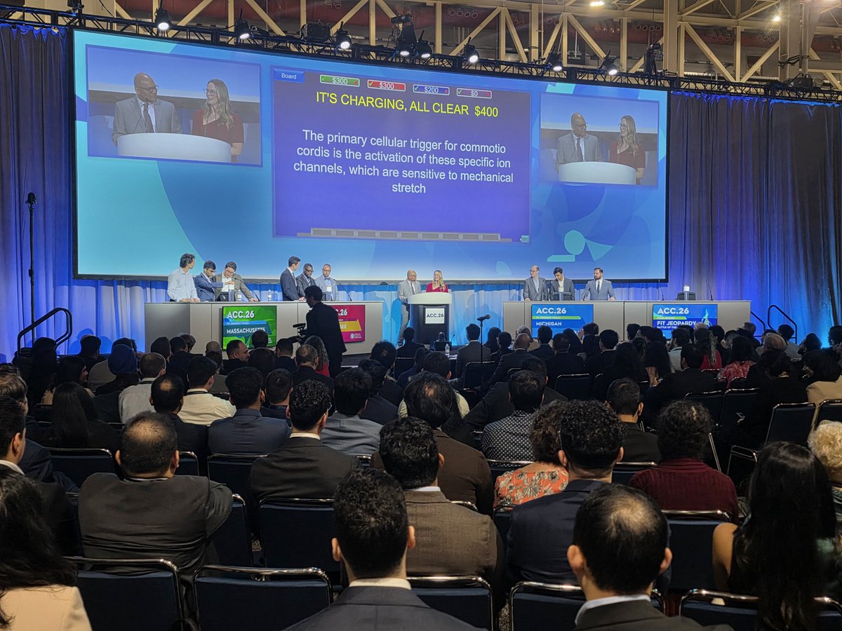 ACCinTouch's tweet photo. The #ACCFIT Jeopardy Finals showdown is happening now at #ACC26 💥

Massachusetts, Tennessee, or Michigan. Who’s taking the win? 🏆

#ACCChapters https://t.co/Mk7VvzwaE1