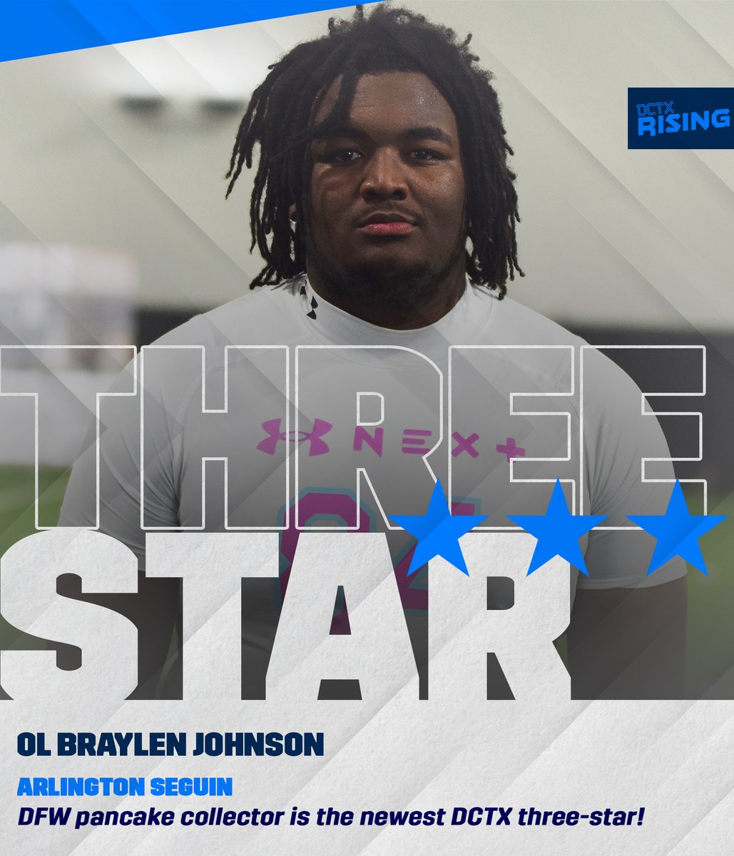 GPowersScout's tweet photo. NEW DCTX ⭐️⭐️⭐️ 2027 OL Braylen Johnson (@bigbray124) from Arlington Seguin put on a show at #UANext camp and holds offers from North Texas, Texas State, UTSA + more. 

@SeguinCougarFB | #TXHSFB

Profile + Highlights: 
https://t.co/muzx4F3Yif https://t.co/jNOohqcS9v