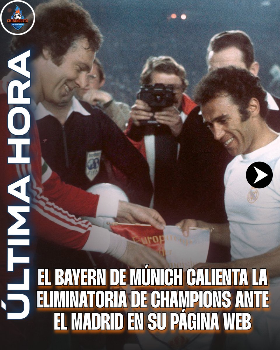 elchiringuitotv's tweet photo. 🔥 EL BAYERN DE MÚNICH CALIENTA LA ELIMINATORIA DE #UCL...

🤯 "Cómo el FC Bayern se convirtió en la bestia negra del Real Madrid".

👉 Así ha titulado el club teutón su reportaje repasando los 50 años de rivalidad ante los merengues en Champions League. https://t.co/yfNVD8lPy9