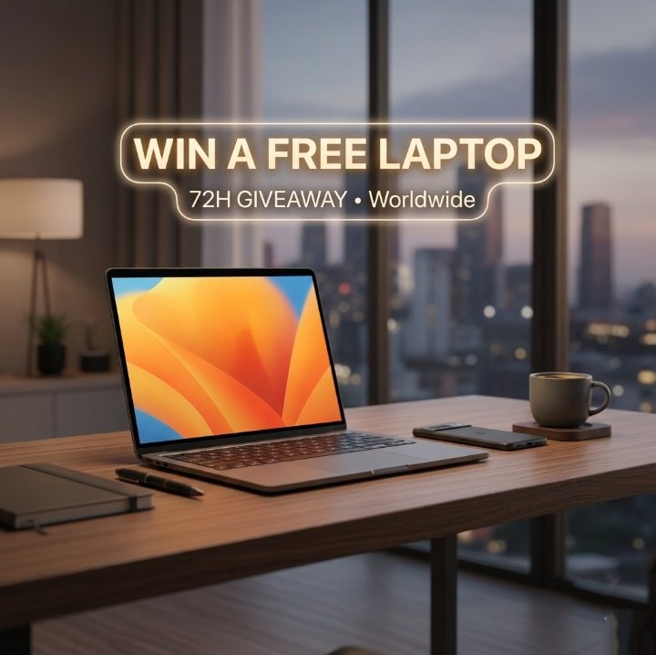 Elias_Tec_XAI's tweet photo. 🎉 LAPTOP GIVEAWAY

Thinking of upgrading your workspace?

I’m giving away a Brand New Laptop 💻

Super easy to join:

✅ Follow @Elias_Tec_XAI
🔁 Repost this post
❤️ Like
💬 Comment “LAPTOP”

🌍 Open Worldwide
⏳ Winner announced in 72 hours

Good luck https://t.co/q3RQ0VDzMc