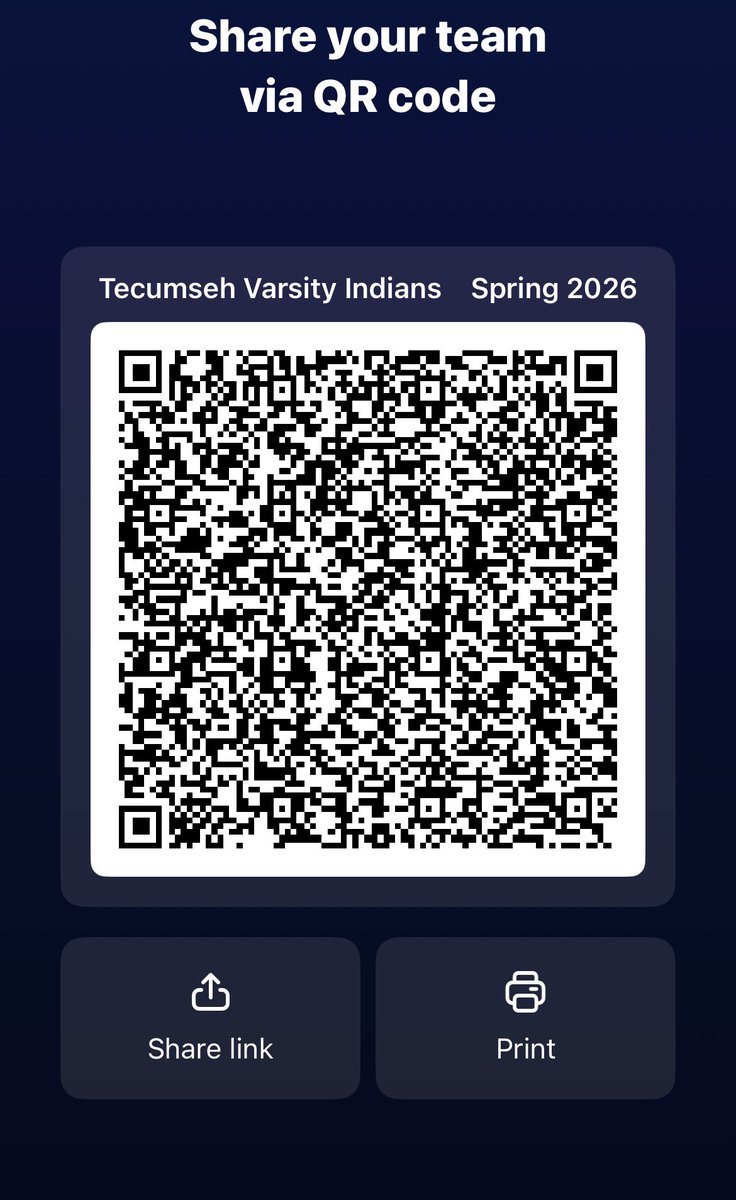 MayaJuozapaitis's tweet photo. With basketball season ending after my team became D2 state runner ups, and a little break in the sun, now we jump into softball season. If anyone would like to follow along in my high school season the QR code to scan is below! Looking forward to this season! @Tecumsehsball11 https://t.co/wn5iRiW8C4