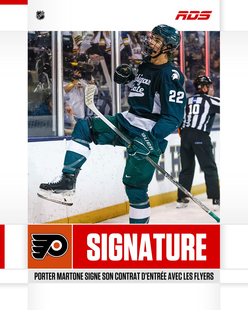 RDSca's tweet image. Porter Martone s'entend avec les Flyers! ✍️

#LetsGoFlyers
