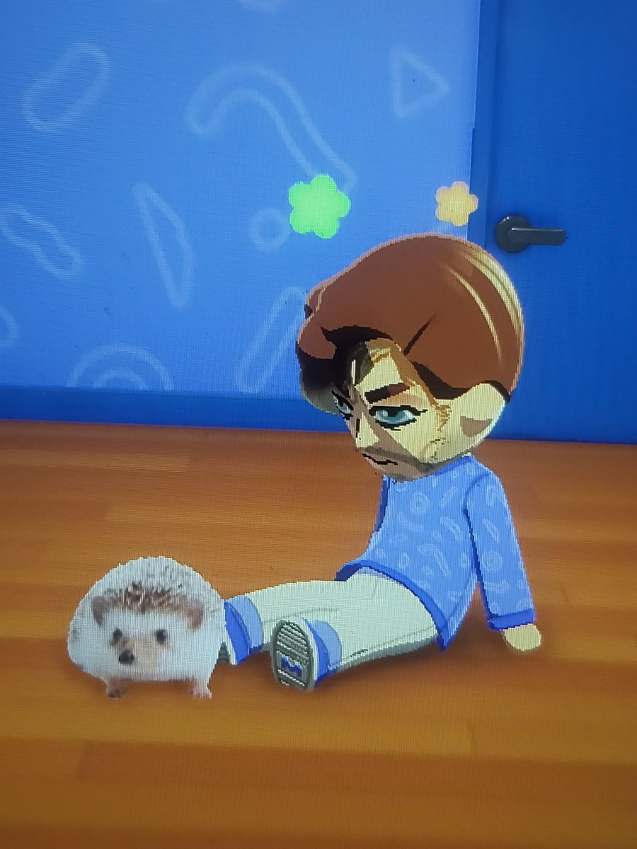 dmrpsdy's tweet photo. sharing my miis!!! 
pipimi aaand some green bullshit :0
and extra leon Kennedy w a hedgehog 
#tomodachiposting #tomodachilife #tomodachi #LeonKennedy https://t.co/0rZrXEYJx4