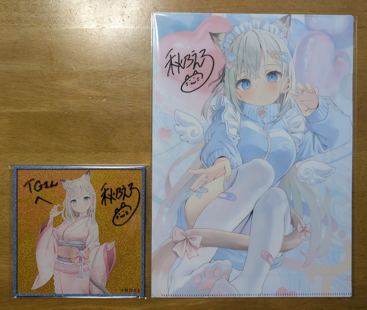 3eXR2qp6I176364's tweet image. #キズナリンク #gonzo #GATE2
柳内たくみ先生と、横山愛先生、ねむりねむ先生、七瀬ここあ先生、黒なまこ先生、秋乃える先生の直筆サイングッズなどを得ることが出来て良かった！☺