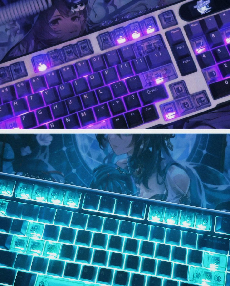 Our custom keyboards <a href="/GaymerEi/">Aztarte</a> 💜 
by me ✨ #Hertamei