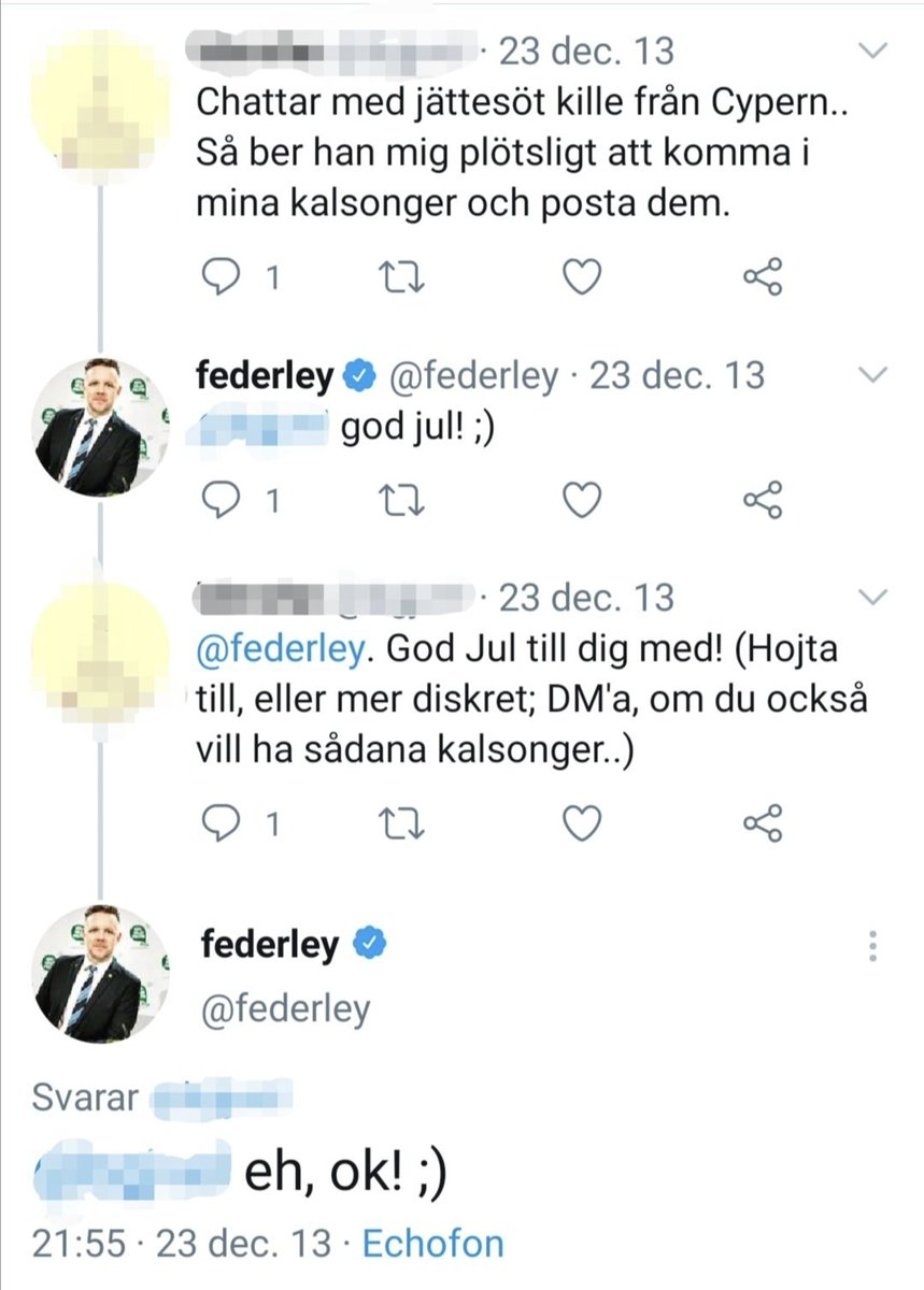 Throwback till när <a href="/Centerpartiet/">Centerpartiet</a>'s Fredrick Federley var spekulant på ett par spermadränkta kalsonger.
