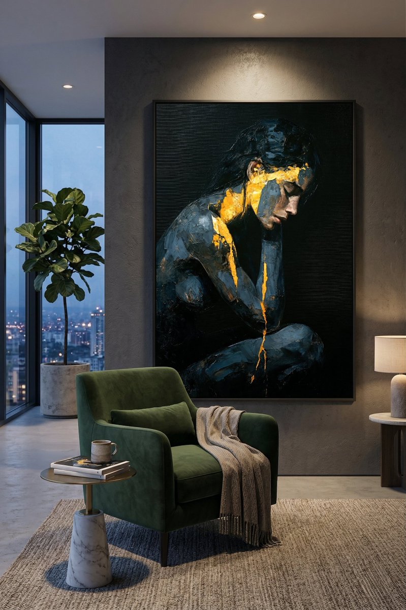 MichaelMattler's tweet photo. „Die Risse sind nicht das Problem. Die Risse sind die Geschichte." — Jemand schrieb das unter mein letztes Bild. Recht hat er. #Painting

She curled up. But the gold kept glowing. That's the thing about broken people — they never go dark. #ArtCollector https://t.co/FhdGc2qr3a