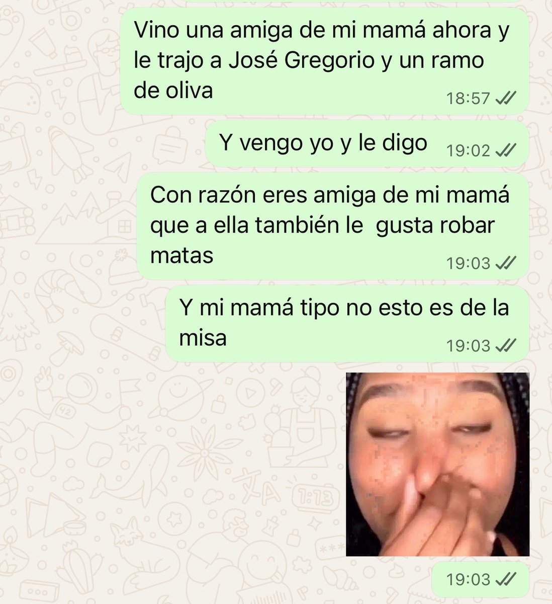 Lati_Essa's tweet photo. Se me olvidó lo de que hoy es domingo de ramos hshshshshsh https://t.co/gspdHZrNvw