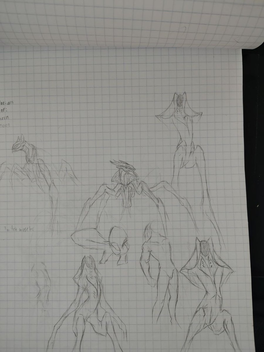 aFallenWolf's tweet photo. Nionova sketches! #StarDate #SpecBio #Alien https://t.co/lI66GczkKx