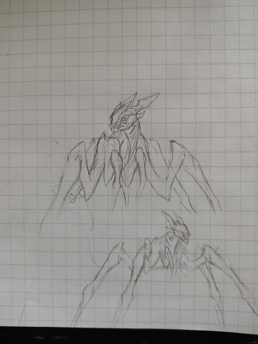 aFallenWolf's tweet photo. Nionova sketches! #StarDate #SpecBio #Alien https://t.co/lI66GczkKx