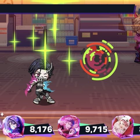 合宿のときのやつだと思うんだけど相手の攻撃くらってるのえっちやなと思った狂為のスクショ