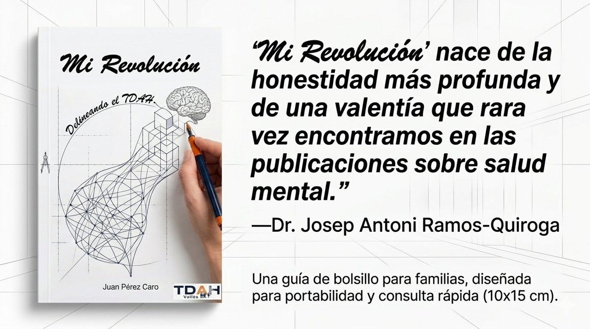 TdahVallesRadio's tweet photo. Prólogos de:
@AnnaCampoy, Dr. Josep Antoni Ramos-Quiroga, Mª. Carme Echeverria , Dr. Miquel Casas i Brugué.
@Formacio_TDAH_V @tdahvalles https://t.co/olFsbMgDv4