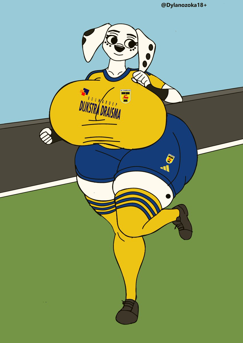 dolly playing for in my local team kit #nsfwart #nsfwfurry