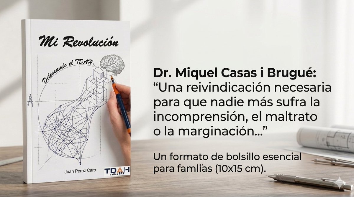 TdahVallesRadio's tweet photo. Prólogos de:
@AnnaCampoy, Dr. Josep Antoni Ramos-Quiroga, Mª. Carme Echeverria , Dr. Miquel Casas i Brugué.
@Formacio_TDAH_V @tdahvalles https://t.co/olFsbMgDv4