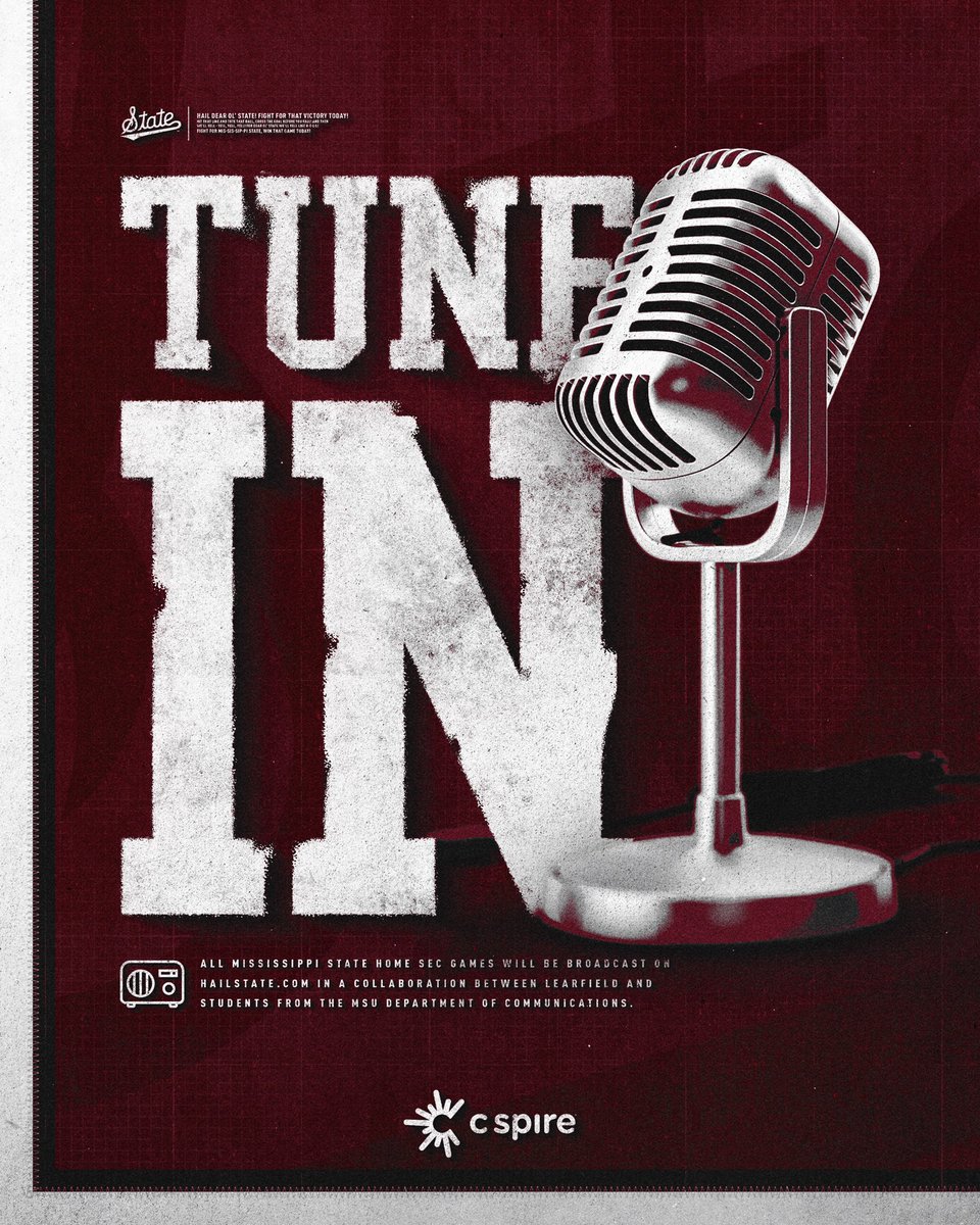 HailStateSB's tweet photo. In case you’ve missed it, all home SEC games are available to listen to on https://t.co/wcAVXuSO36 through a partnership between Learfield and MSU students! Tune in tonight ⬇️ 

📻 https://t.co/mK0zRSuNxN

#HailState https://t.co/b9EegD1BIp