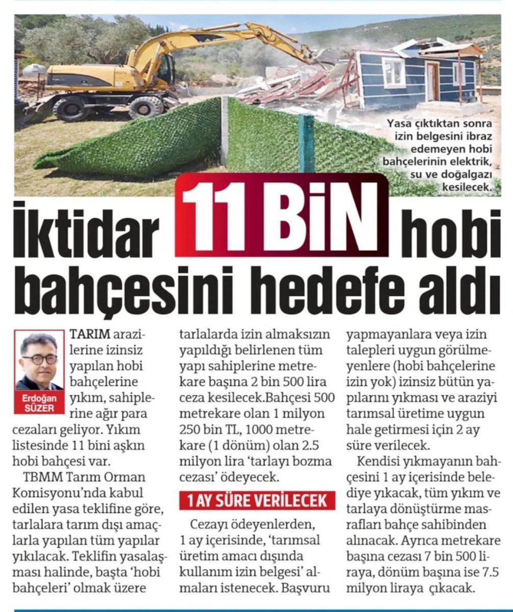 İnsanların betondan kurtulup toprağa ayaklarının değmesine tahammül yok.
#hobibahçemedokunma