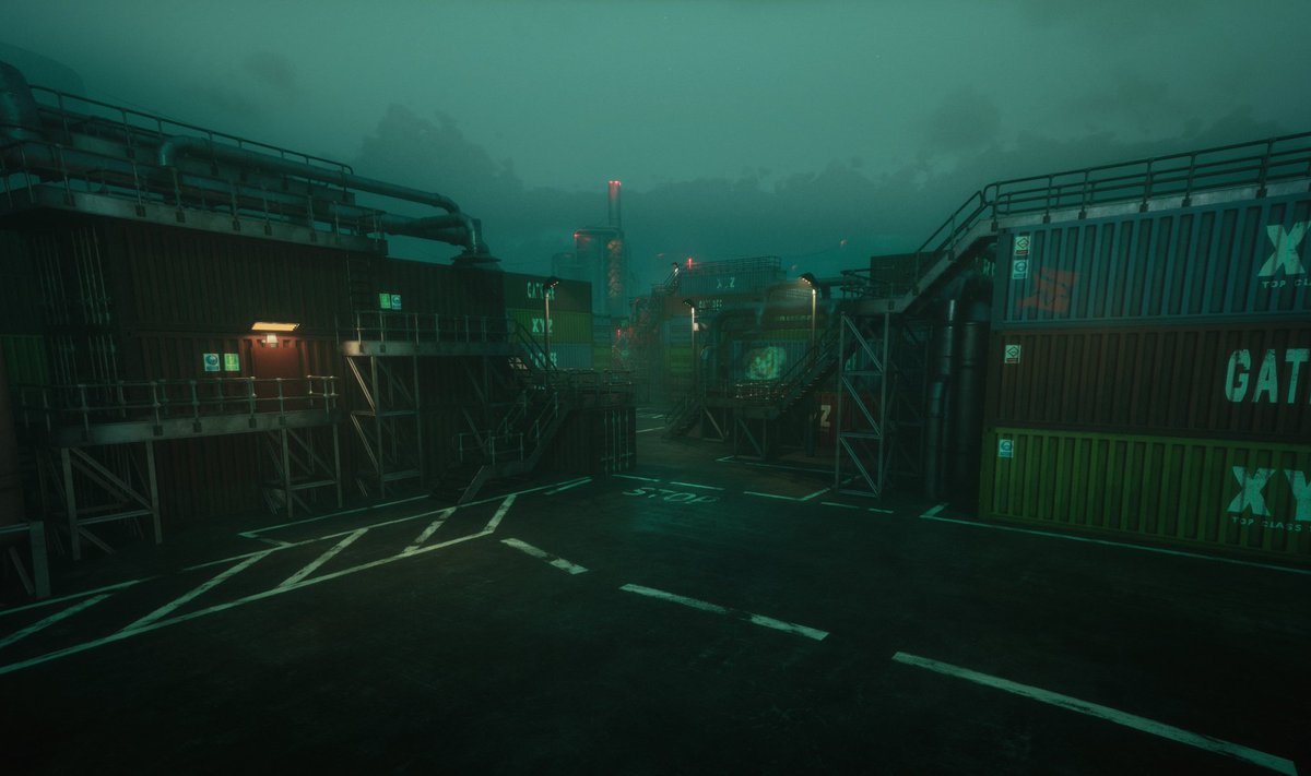 Daga_Production's tweet image. My re-light is done! I made some backdrop building using my modular assets but scaled up.

Going for a little dystopian industrial vide similar to a Simon Stalenhag painting

#GameArt #gamedev #lighting #ue5