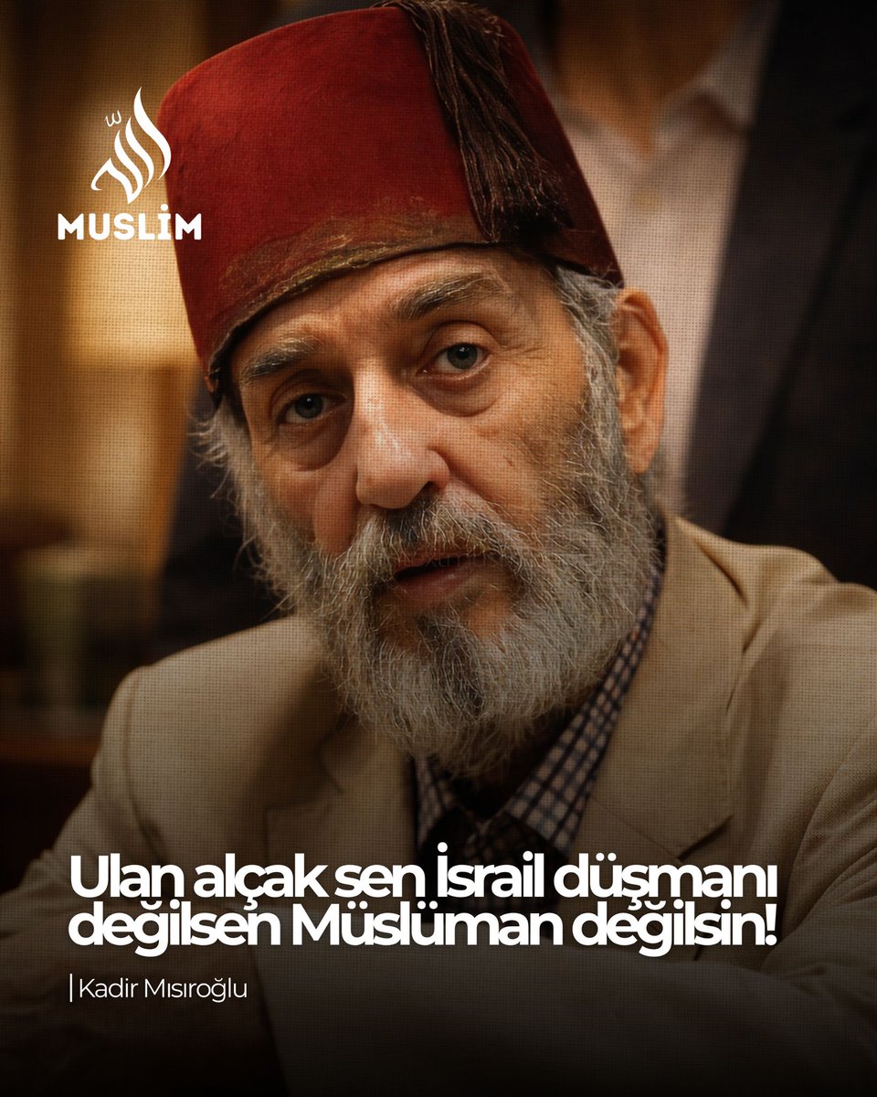 Nocontxmuslim's tweet photo. Kadir Mısıroğlu

Ulan alçak sen İsrail düşmanı değilsen Müslüman değilsin! https://t.co/ewM5F5G0Y7