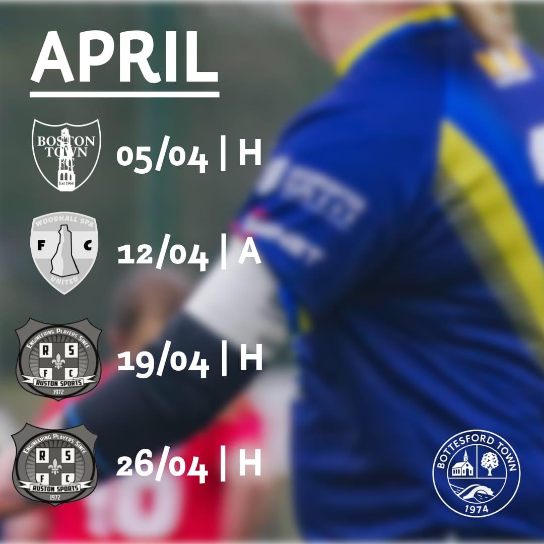bottesfordwomen's tweet photo. Here is what the month of April looks like for the girls 📅 #UpTheBotty https://t.co/e9kQegWuC6