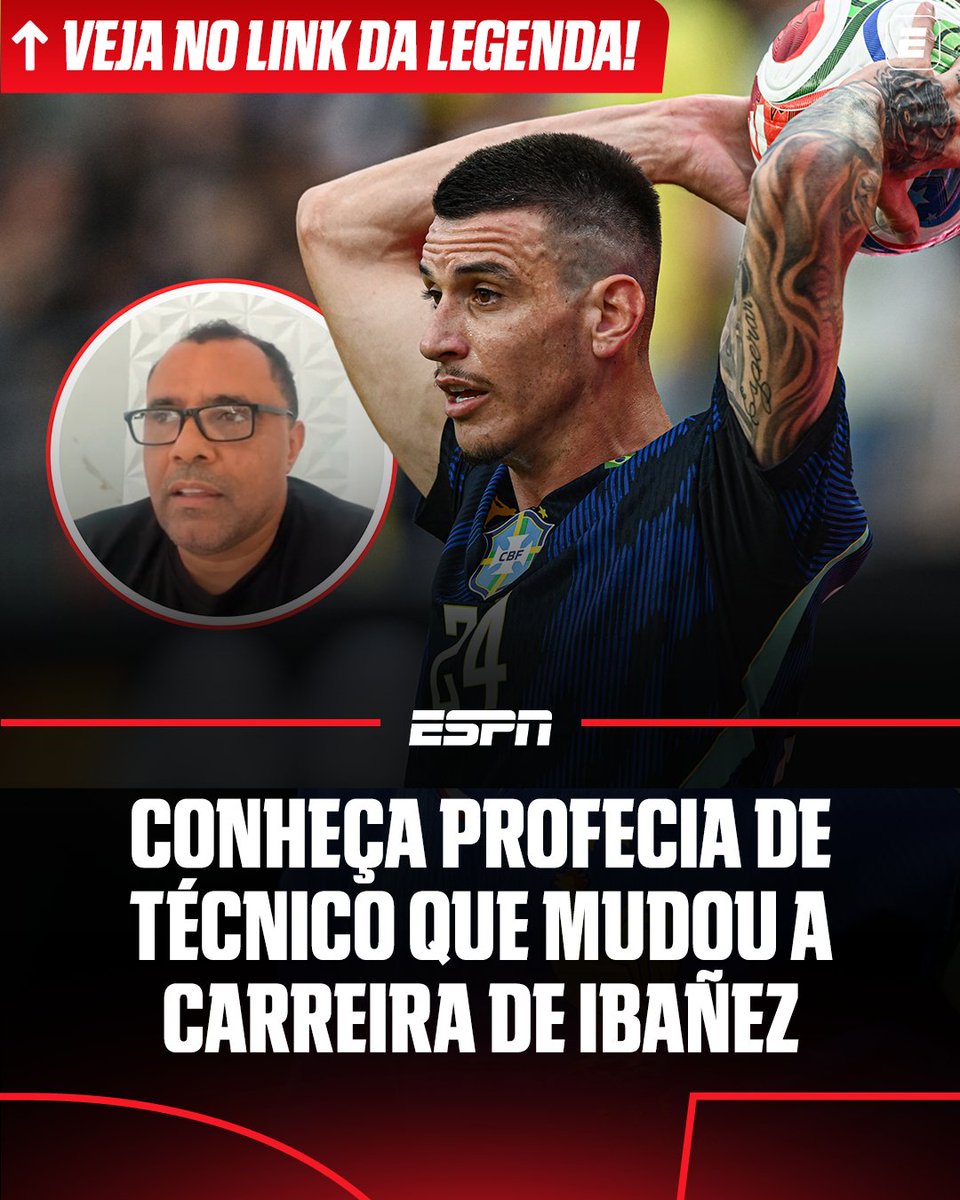 SportsCenterBR's tweet image. A PROFECIA DE ANTIGO TÉCNICO QUE MUDOU COMPLETAMENTE A CARREIRA DE IBAÑEZ 👉 buff.ly/z6WdvrL 

#FutebolNaESPN #Brasil #SeleçãoBrasileira #Ibañez