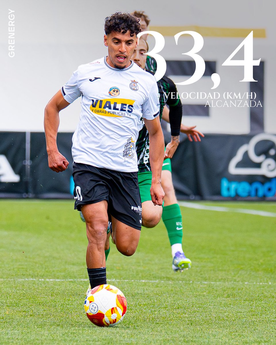 UBConquense's tweet photo. El rayo y el pulmón del sábado by 
Grenergy ⚡️

Nacho Ruiz fue el jugador que más distancia recorró en el partido 🆚 
@elchecf con 12,1 km. Kain alcanzó la mayor velocidad con 33,4 km/h.

#VolverACreer #TuGenteTuClub https://t.co/GULkuy1pax