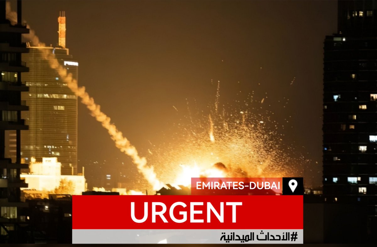 Militarymedia5's tweet photo. URGENT
URGENT
URGENT
🔻◂ المتحدث باسم مقر خاتم الأنبياء المركزي: استهدفنا مخابئ القادة والجنود الأميركيين في دبي ما أسفر عن خسائر بشرية ثقيلة في صفوفهم. https://t.co/DgajTha6mY