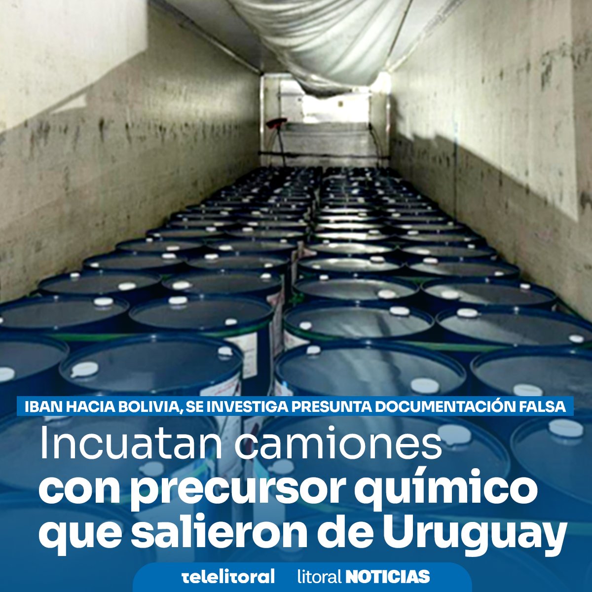 telelitoral's tweet photo. 🚛 | Incautan en Argentina dos camiones con precursor químico salido de Uruguay: investigan documentación falsa

🔗 | https://t.co/egtvXhRXzQ

#LitoralNoticias | #FrayBentos #Argentina #Aduana #Policiales #Precursores https://t.co/06xyVy0gEL