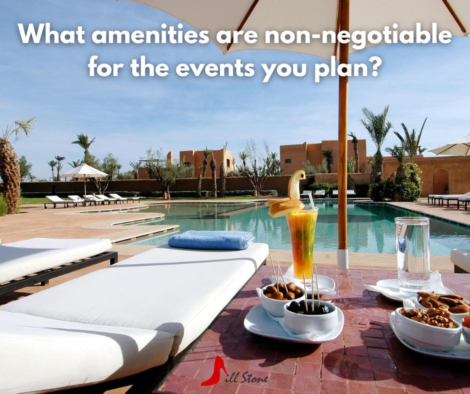 jstonemeetings's tweet image. Free breakfast? Airport shuttles? Spas? 🍳🛩🚿 

What are your non-negotiable amenities in an event space? Let me know in the comments below! ⬇️ #EventPlanner #EventProfs #SiteSelection #Amenities