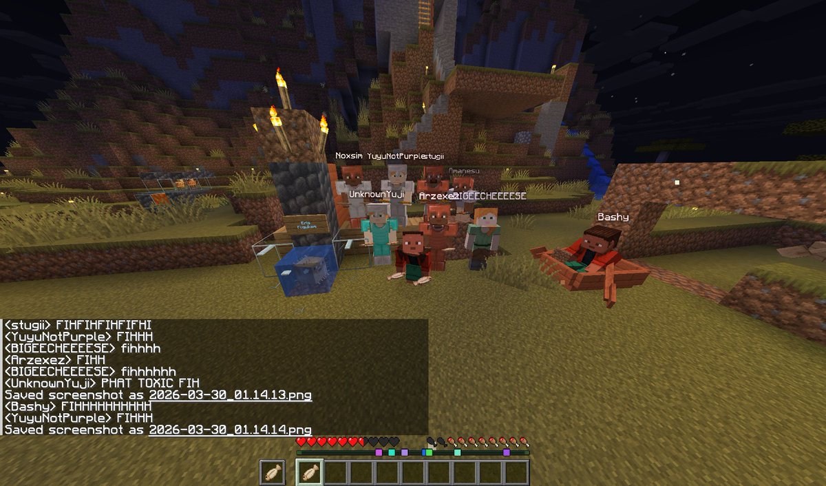 beeg_cow's tweet photo. TobiSMP Diary Entry #1
Today was the grand opening of TobiSMP. A place where tobidachis gathered, striving to bring Tobiland into the Minecraft World. We came into contact with Eris Fugukami on day 1. This species proved to be very toxic, ending with 2 tobidachi death
#erisBAITED https://t.co/aI6BCi9eEh