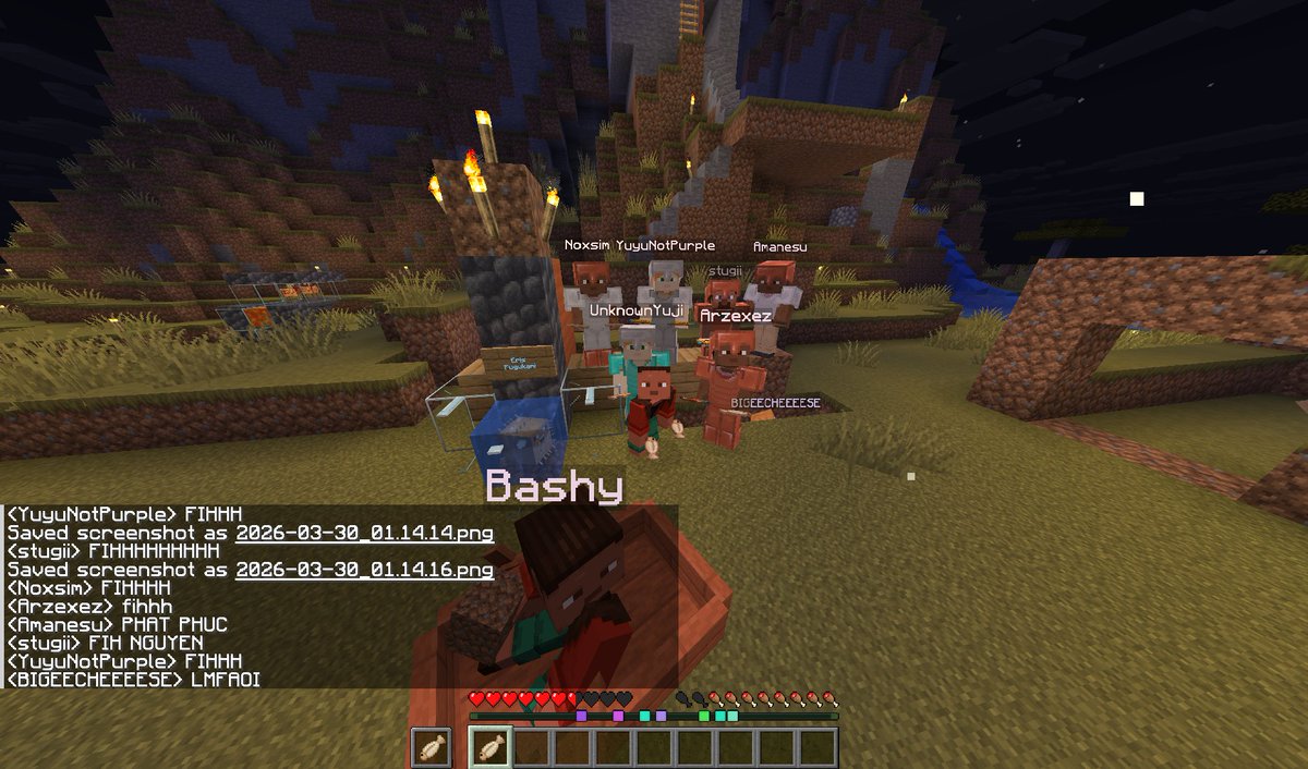beeg_cow's tweet photo. TobiSMP Diary Entry #1
Today was the grand opening of TobiSMP. A place where tobidachis gathered, striving to bring Tobiland into the Minecraft World. We came into contact with Eris Fugukami on day 1. This species proved to be very toxic, ending with 2 tobidachi death
#erisBAITED https://t.co/aI6BCi9eEh