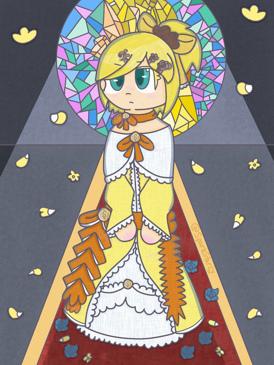 SparkStarry's tweet photo. Illuminated by the stained glass window...

 #evilliouschronicles #鏡音レン https://t.co/zjiVglAxJS