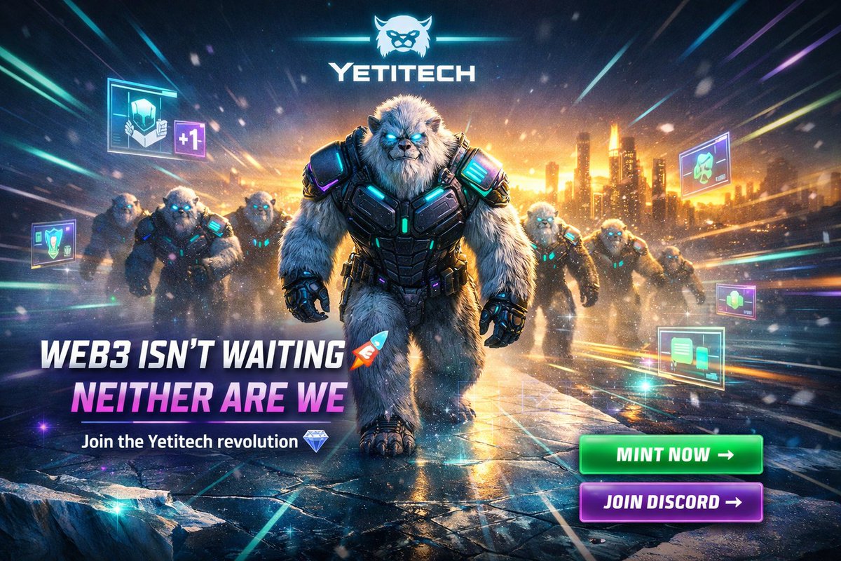 BC2NFT's tweet photo. 🚀 Web3 isn’t waiting — neither are we.
Join the https://t.co/R6LdK3eAzE revolution today 💎
👉 Mint: https://t.co/0ukXSzZyAe
👉 Discord: https://t.co/ZfHVOgwpDz
💰 3kBEZJLh8oCFApS3vqkgun3V9ronYh1J8EKzrksT6VEb

#Yetitech #Web3Revolution #SolanaNFT #NFTCommunity #MintNow https://t.co/2WSQQsweYF