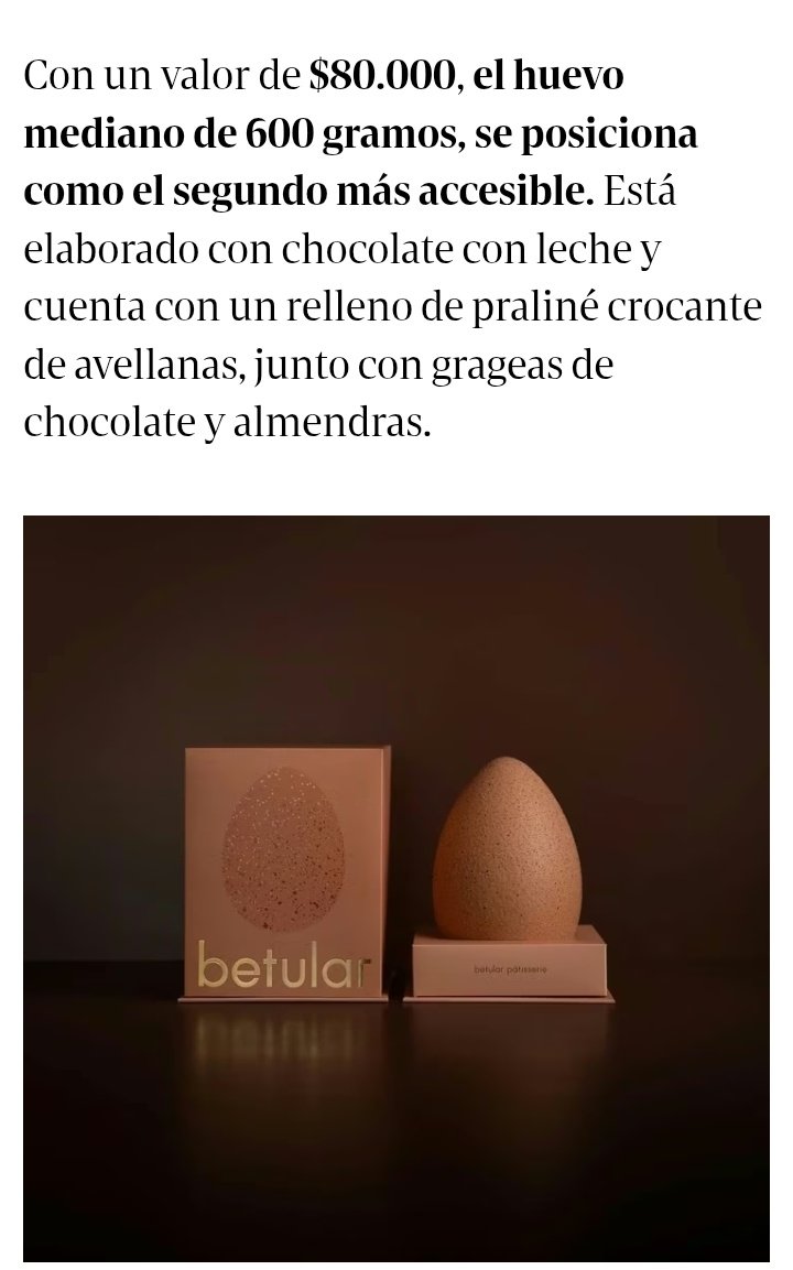 Potatosaurio's tweet photo. La gente que se queja por lo menos podría mirar los ingredientes y el peso.
Tipo, es de Betular, que ya te dice que es de alta calidad, el grande es de un kilo, el relleno es caro.
No es un huevito de 50g, o de chocolate sacado de rata. 
Lo compra quien puede. Quien tiene para. https://t.co/8ggiSsdJlq