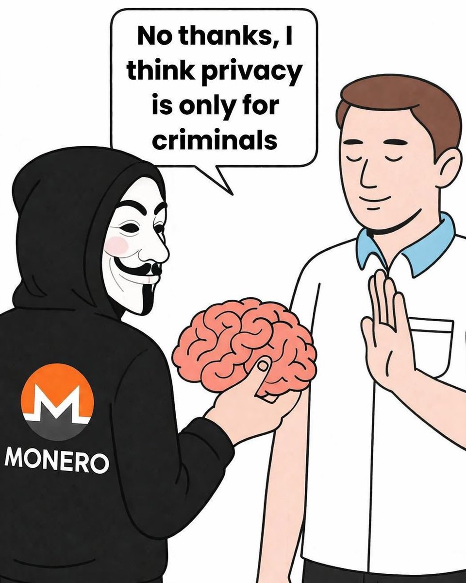 cypherpunk31337's tweet photo. A world without privacy is a world without freedom.

Monero $XMR https://t.co/saheomnfMV