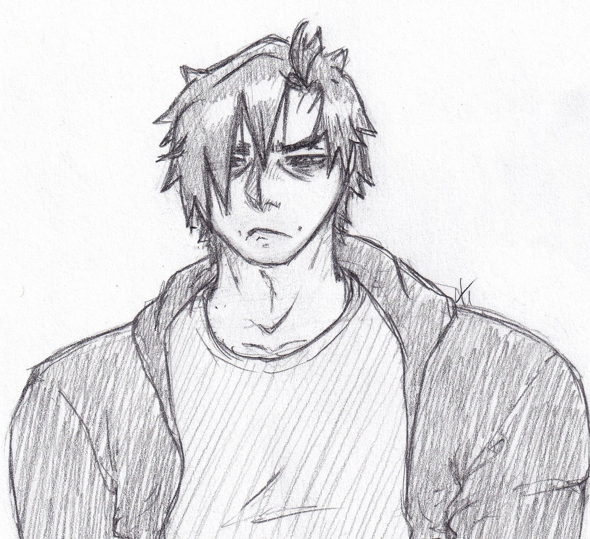 Suguluna's tweet photo. Amon didn't sleep much the night after the lake incident. Doesn't want to talk about it any more than he has to, let alone acknowledge the smell of cherry blossom stuck in his pillow makes his chest feel tight. Stupid confusing emotions.
#originalcharacter #grumpy #angst https://t.co/GlMxFUezIk