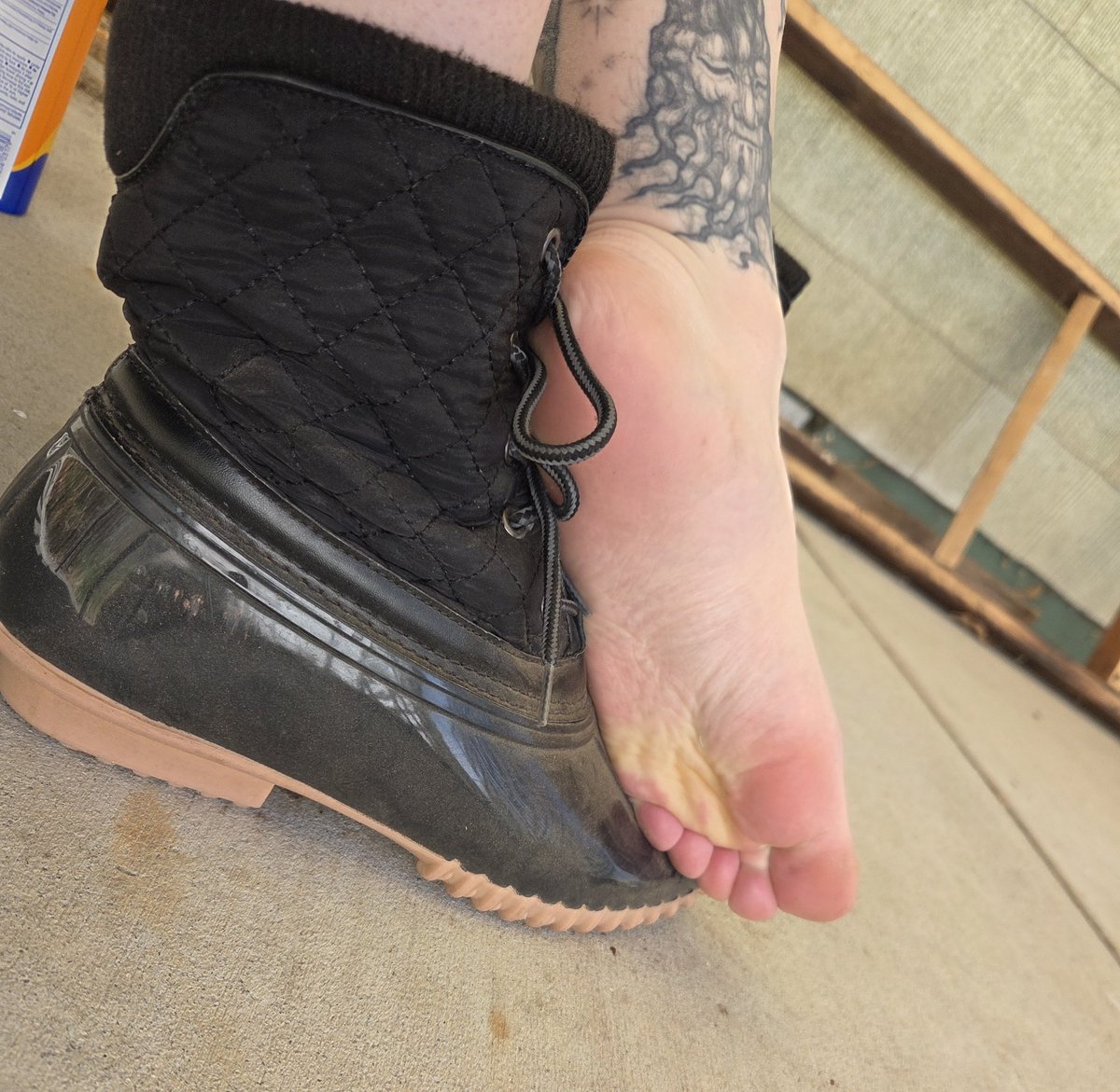 collarmydesires's tweet photo. Doing some yard work and gardening outside. My feet are getting so sweaty. What would you do for a taste? 😜 https://t.co/6LYWTxOGiP