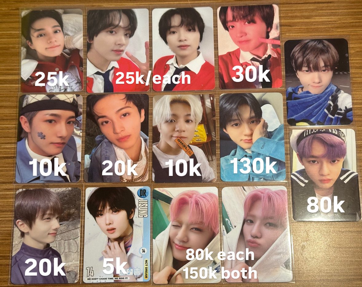 wts aab nct dream 💭 

💰price on pict
🏡 sumedang, jawa barat
❌ exc packing + admin oren

🏷️
wts jeno haechan jisung renjun mark chenle jaemin