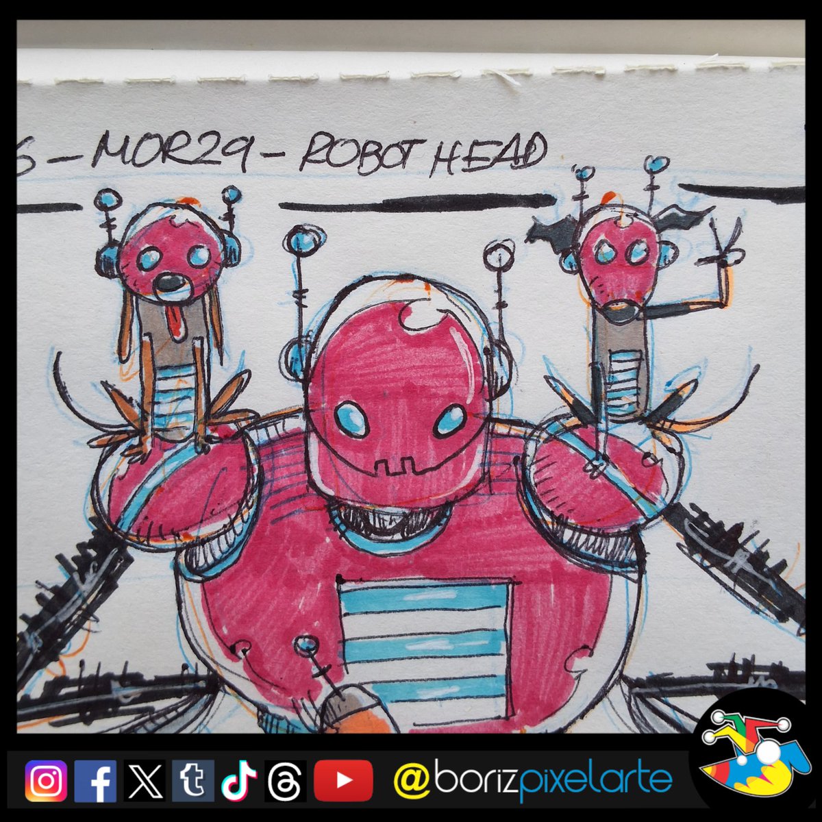 borizpixelarte's tweet photo. Sk24-mor2628 - robot head 05
.
.
#IllustrationArt #CartoonArt #SketchbookArt #marchofrobots2026 #robothead @marchofrobots https://t.co/TxmpMXqgc6
