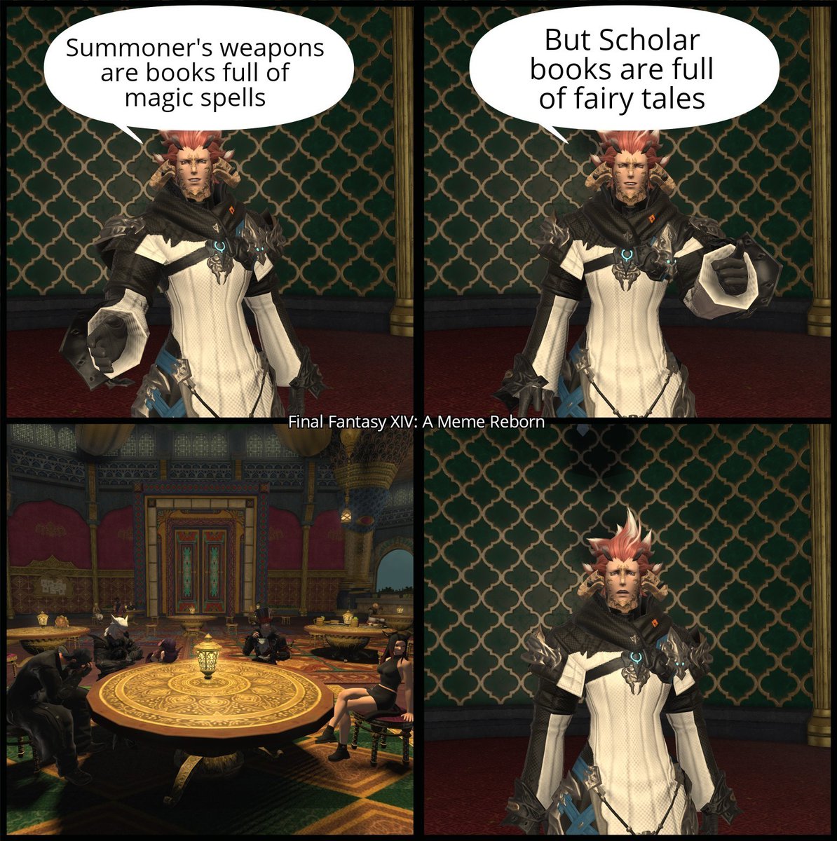 MemeFfxiv's tweet photo. I did have a much darker Summoner joke, but it was too Egi for this page. 😅

Happy #SundayPunday everyone!

~Blokeh

#FFXIV
#FinalFantasyXIV
#Dawntrail https://t.co/OIu2JluQp3