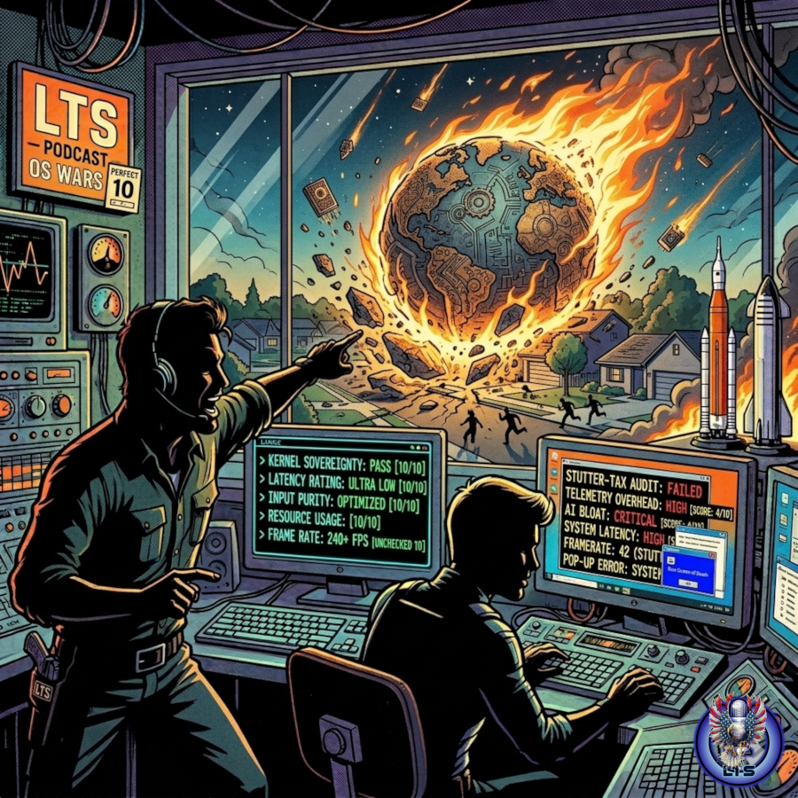 LTSundry's tweet photo. Straightening the madness: From Texas meteorites to the $50k "stutter-tax," an unexpected hero emerges. Allegedly. ☄️🖥️

Setting the record straight on March 31st to finally close out the madness. Is Windows 11 still pro-ready?
#MarchMadness #LinuxGaming #CosmicHardware https://t.co/xV2gSvnADN